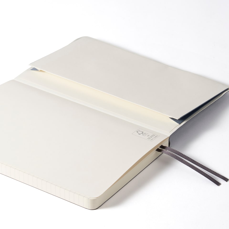 image 1 of Paperchase Agenzio Medium Graphite Ruled Notebook