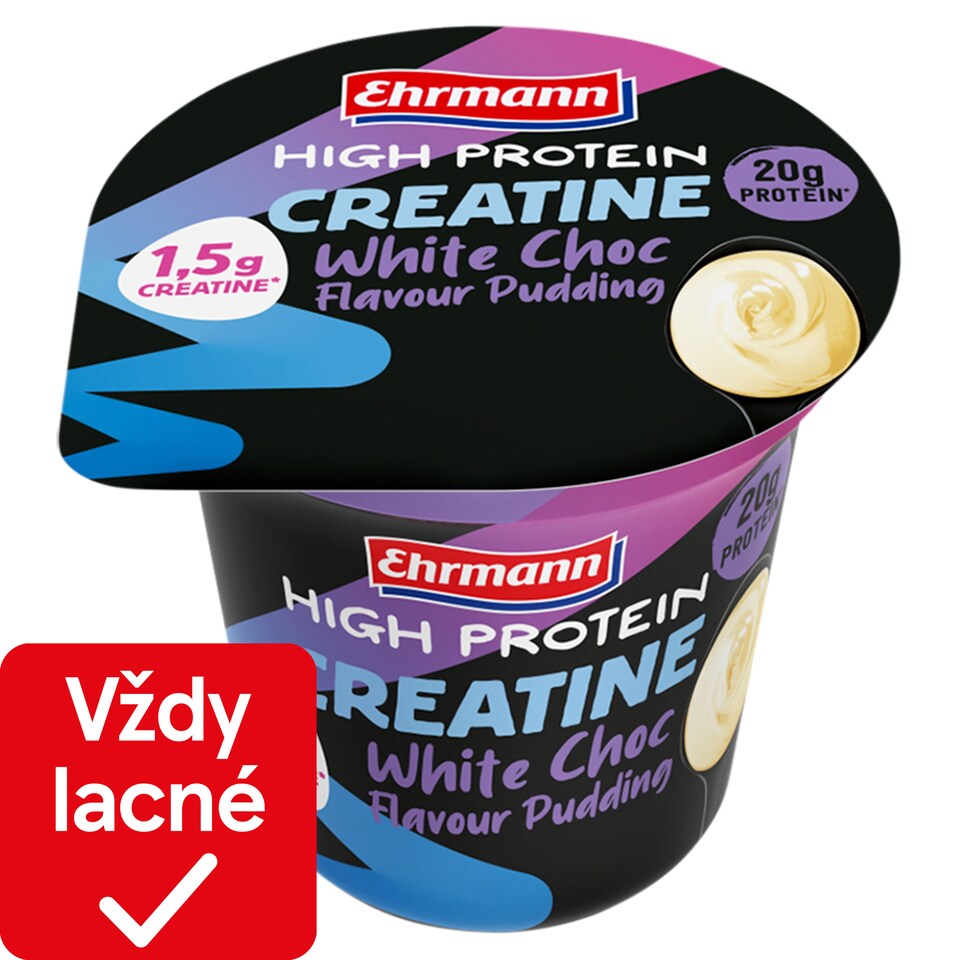 Ehrmann High Protein Creatine Pudding White Choc Flavour 230 g
