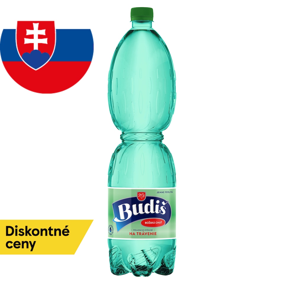 Budiš Prírodná minerálna voda jemne perlivá 1,5 l
