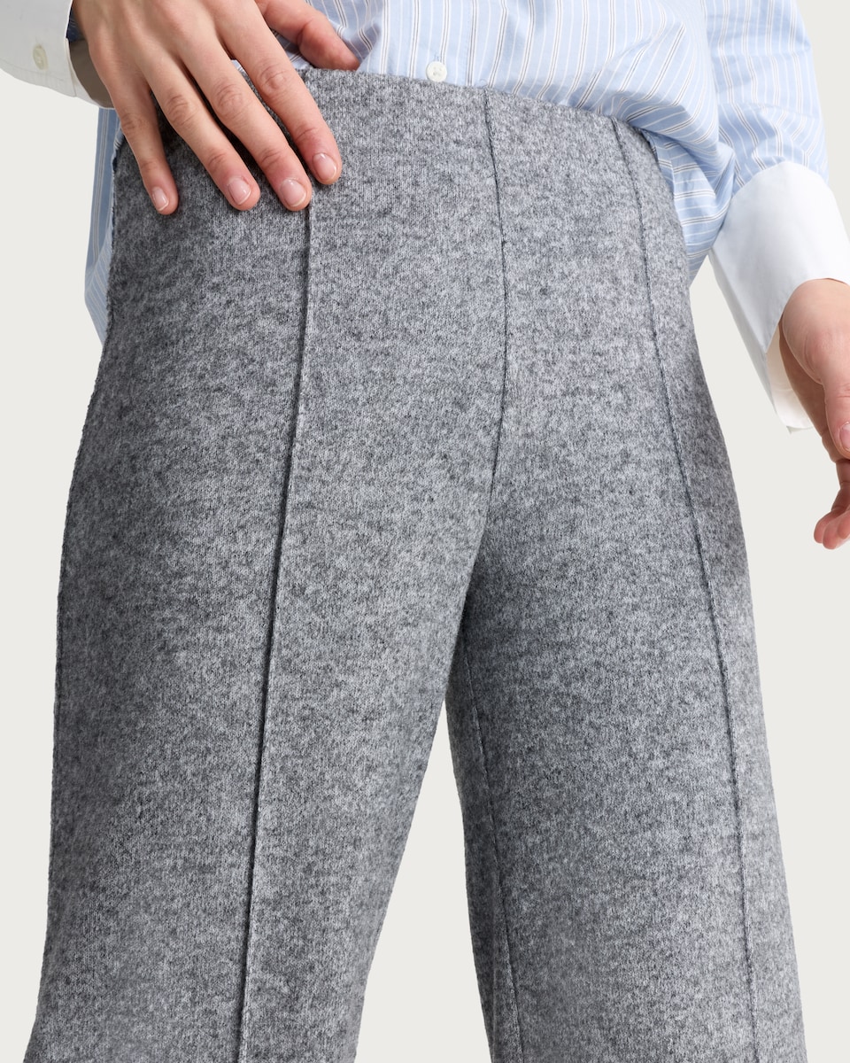 image 1 of F&F Pleated Wide Leg Co-ord Trousers in Grey