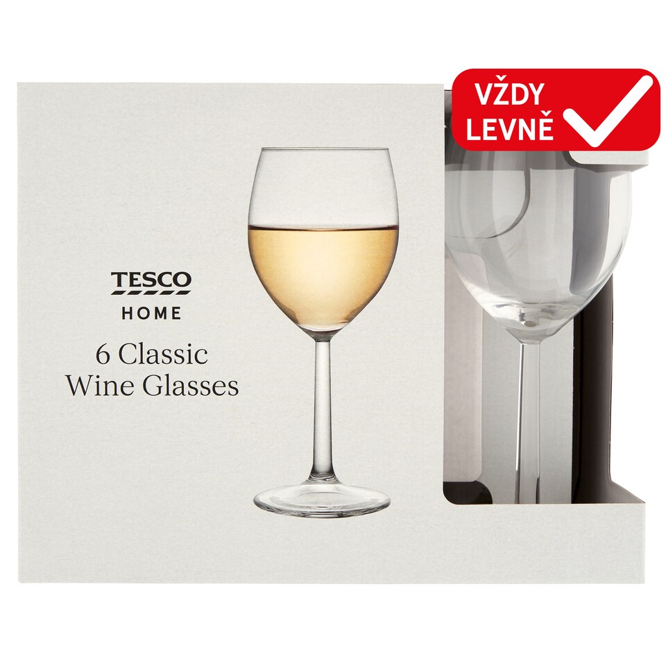 Obrázek 1 pro produkt Tesco Home Sklenice na víno 300 ml 6 ks