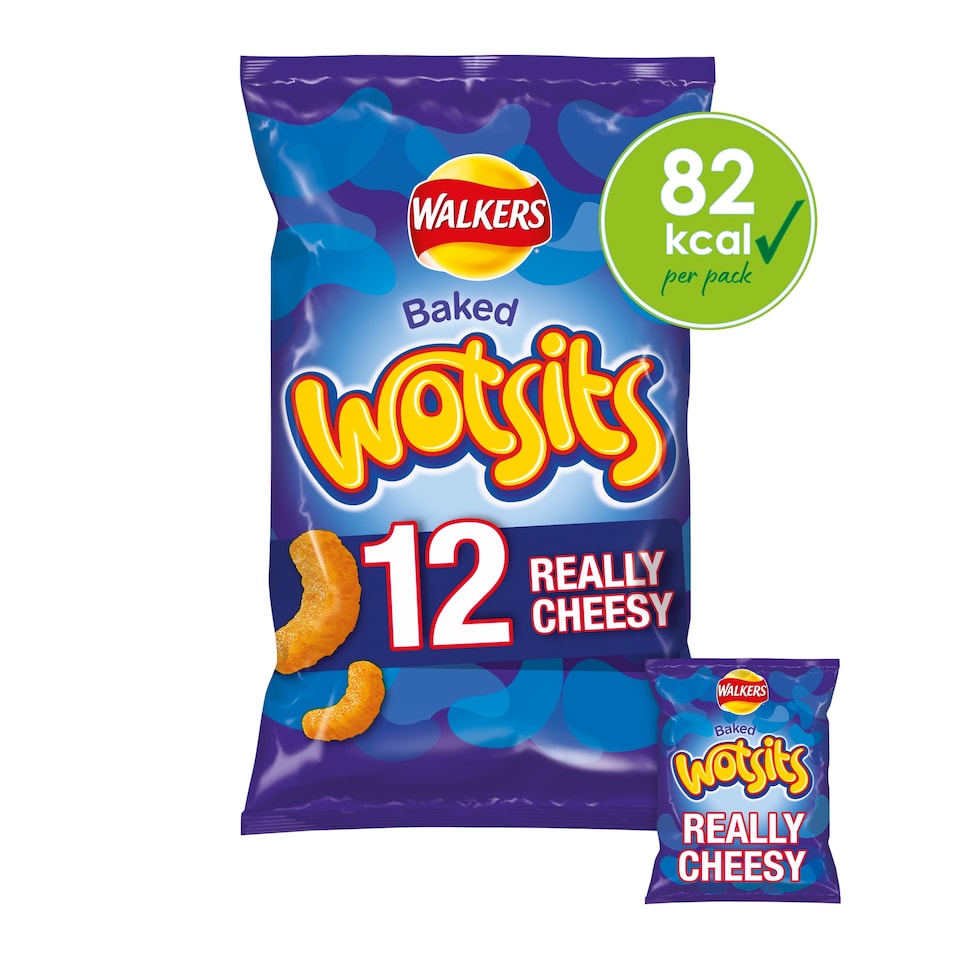 image 1 of Walkers Wotsits Cheese Multipack Crisps 12x16.5g