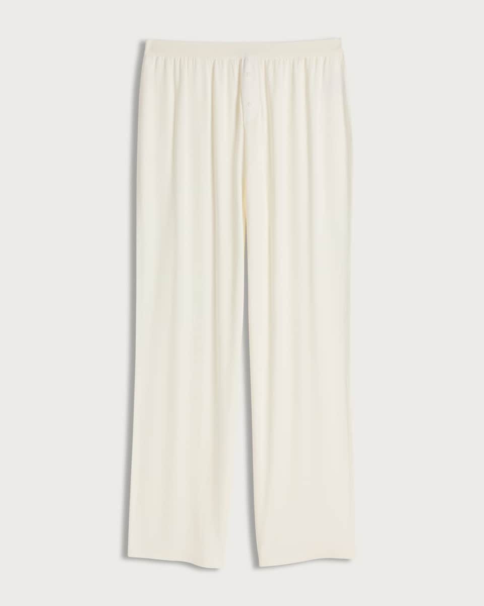 image 1 of F&F CoolEase™ Modal Rich Wide Leg Pyjama Bottoms in Cream