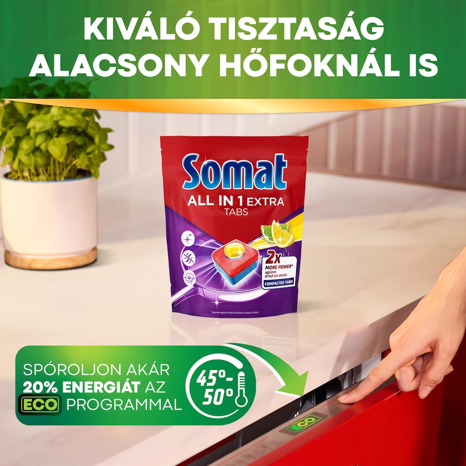image 1 of Somat All in 1 Extra Lemon & Lime Dishwasher Tablet 85 pcs 1275 g