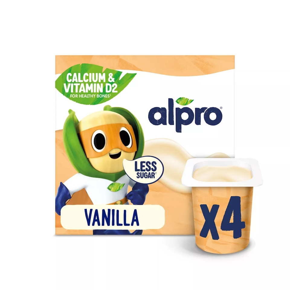 image 1 of Alpro Kids Vanilla Soya Dairy Free Yoghurt Alternative 4 x 115g
