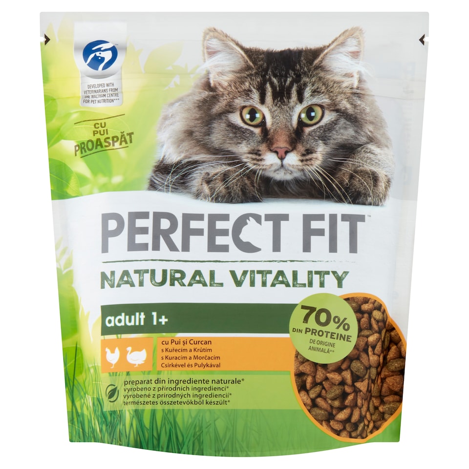 Perfect Fit Natural Vitality teljes értékű száraz eledel felnőtt macskák részére 650 g 1. kép