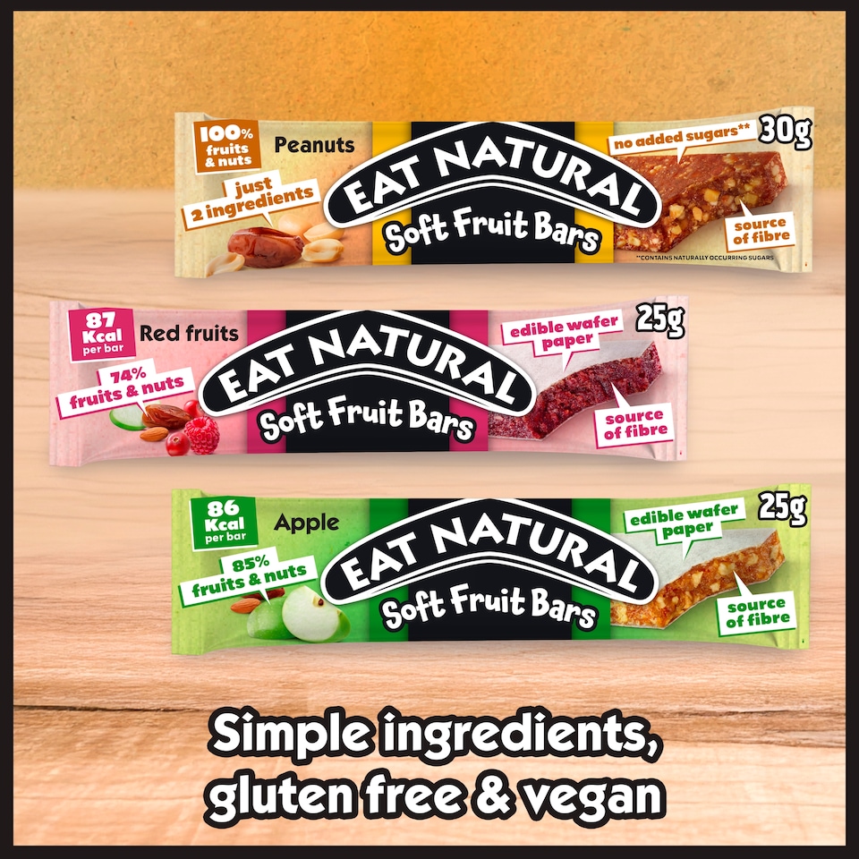 image 1 of Eat Natural Soft Fruit Bars Peanut 4 x 30g