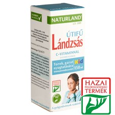 Naturland Kid lándzsás útifű C-vitaminnal folyékony étrend-kiegészítő készítmény gyermekeknek 150 ml