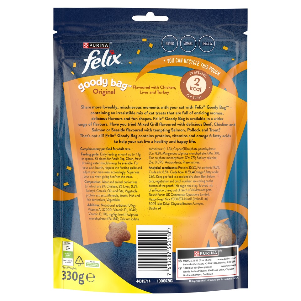 image 1 of Felix Goody Bag Original Mix Cat Treats 330G
