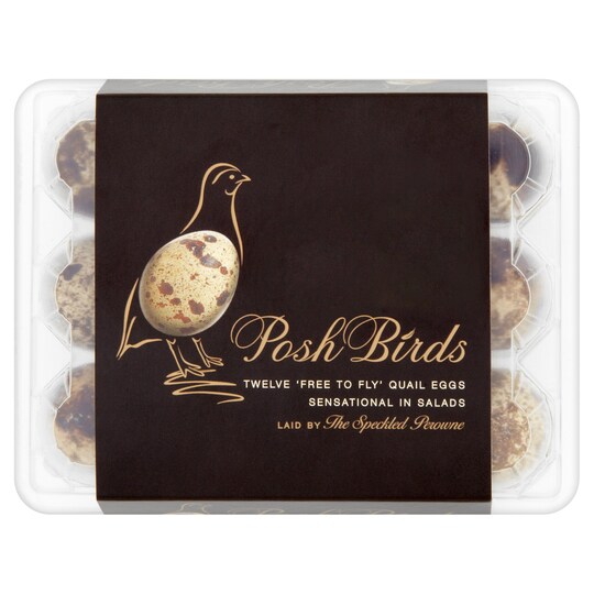 Posh Birds Mixed Sized Quail Eggs 12 Pack Tesco Groceries