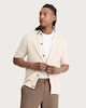 image 2 of The F&F Edit Pure Cotton Textured Knitted Polo Shirt in Neutral