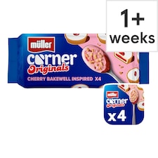 Muller Corner Originals Yogurt - Cherry Bakewell Inspired 4 x 124g