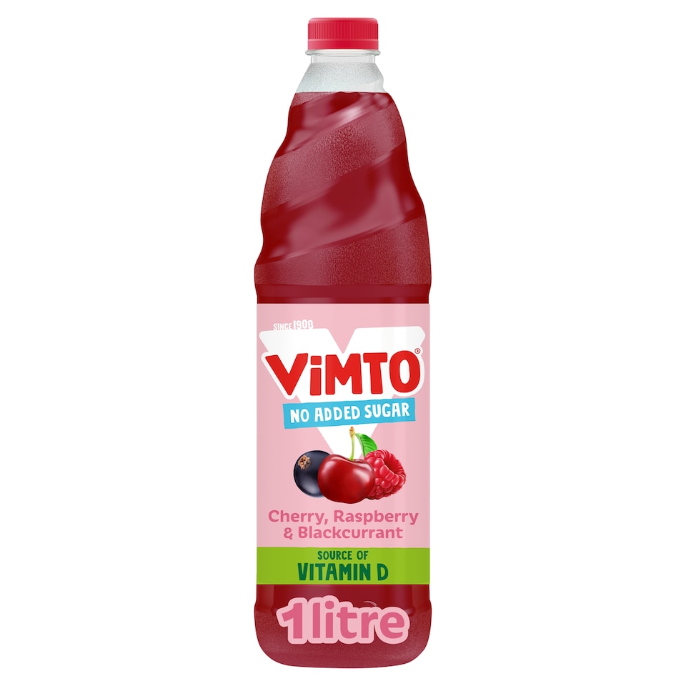 Vimto Cherry Raspberry & Blackcurrant No Added Sugar 1L