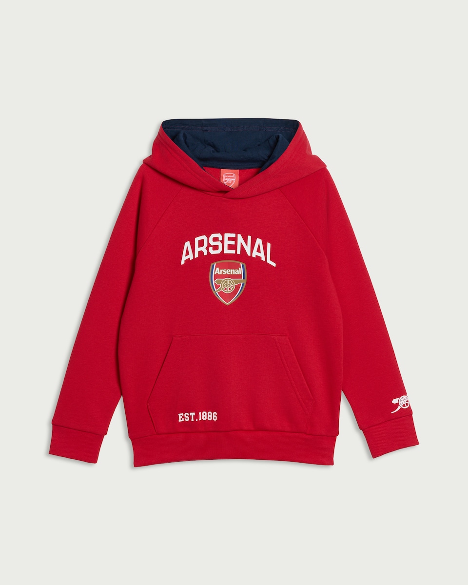 image 1 of Arsenal Cotton Rich Hoodie in Red