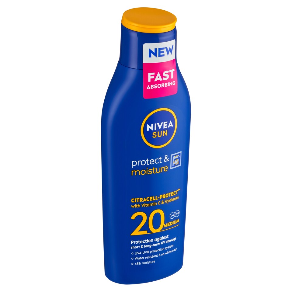 Nivea Sun Protect & Moisture Hydratační mléko na opalování OF 20 200ml