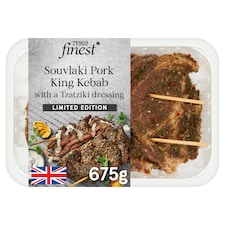 Tesco Finest Souvlaki Pork King Kebab with Tzatziki dressing 675g
