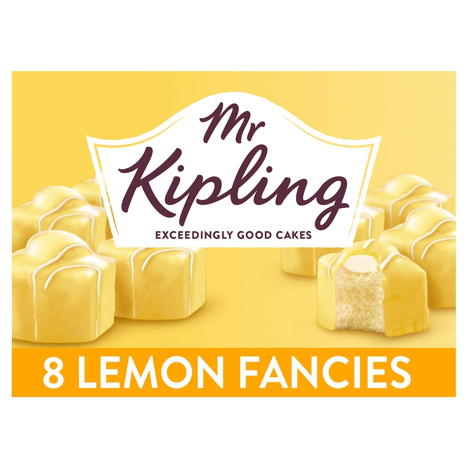 Mr Kipling Lemon Fancies Sponge Cakes 8 Pack