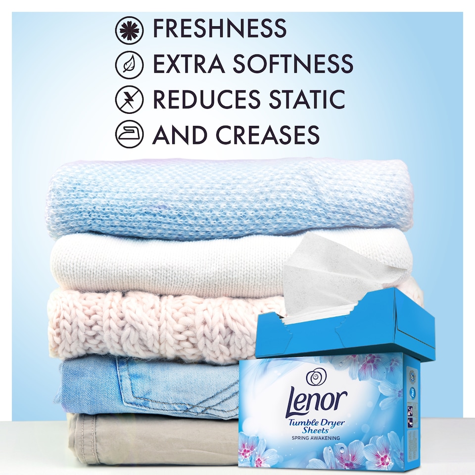 image 1 of Lenor Tumbler Dryer Sheets Spring Awakening 34S