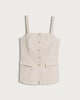 image 4 of F&F Linen Rich Button Front Co-ord Waistcoat in Beige
