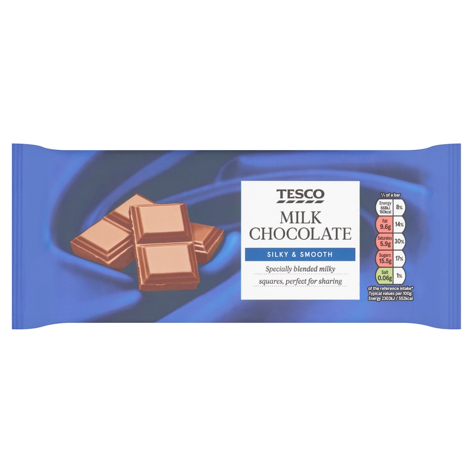 Tesco Milk Chocolate Bar 200G