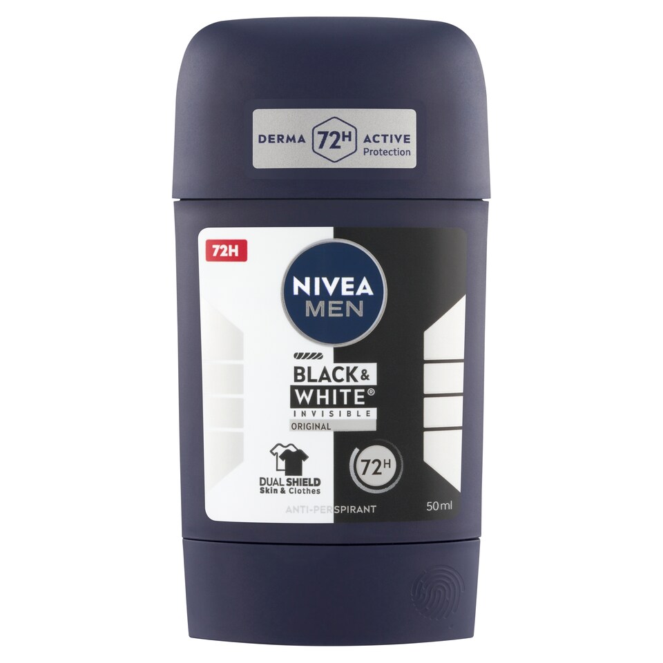 obrázok 1 z Nivea Men Black & White Invisible Original Tuhý antiperspirant 50 ml