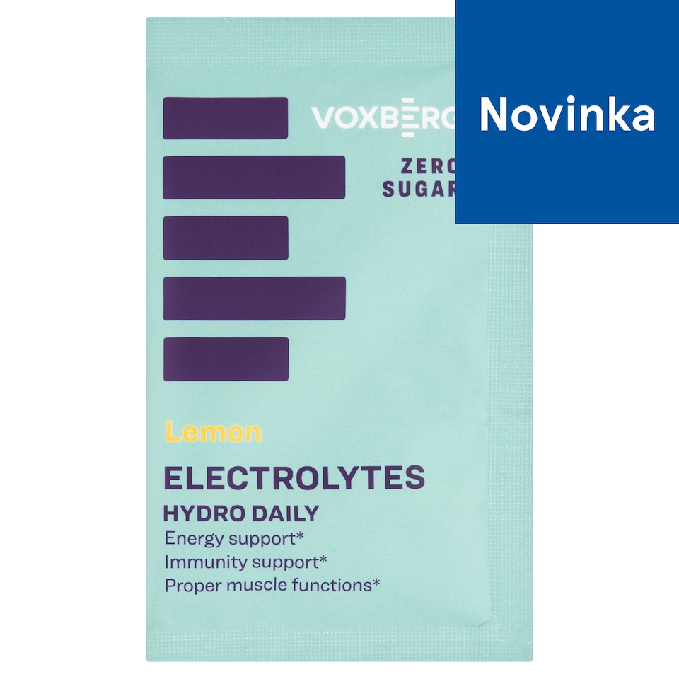 Voxberg Prášok na prípravu nápoja s obsahom elektrolytov a vitamínov s citrónovou príchuťou 10 g