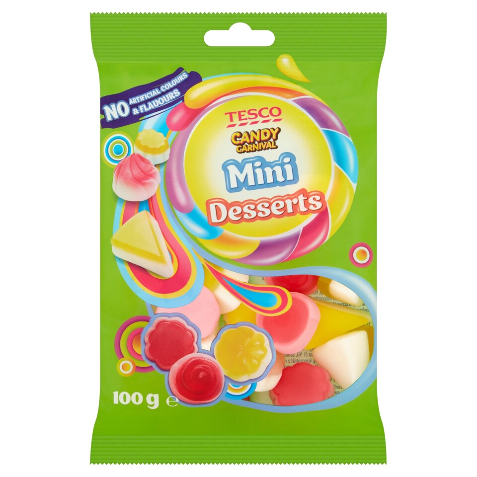 Tesco Candy Carnival Mini Desserts Jelly with Fruit Flavors 100g