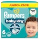 image 1 of Pampers Baby Dry 6 Jumbo+ 62 Nappies