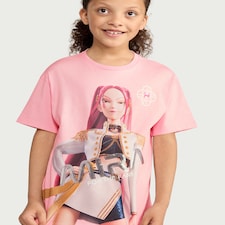 K-Pop Demon Hunters Pure Cotton Mira Print T-Shirt in Pink