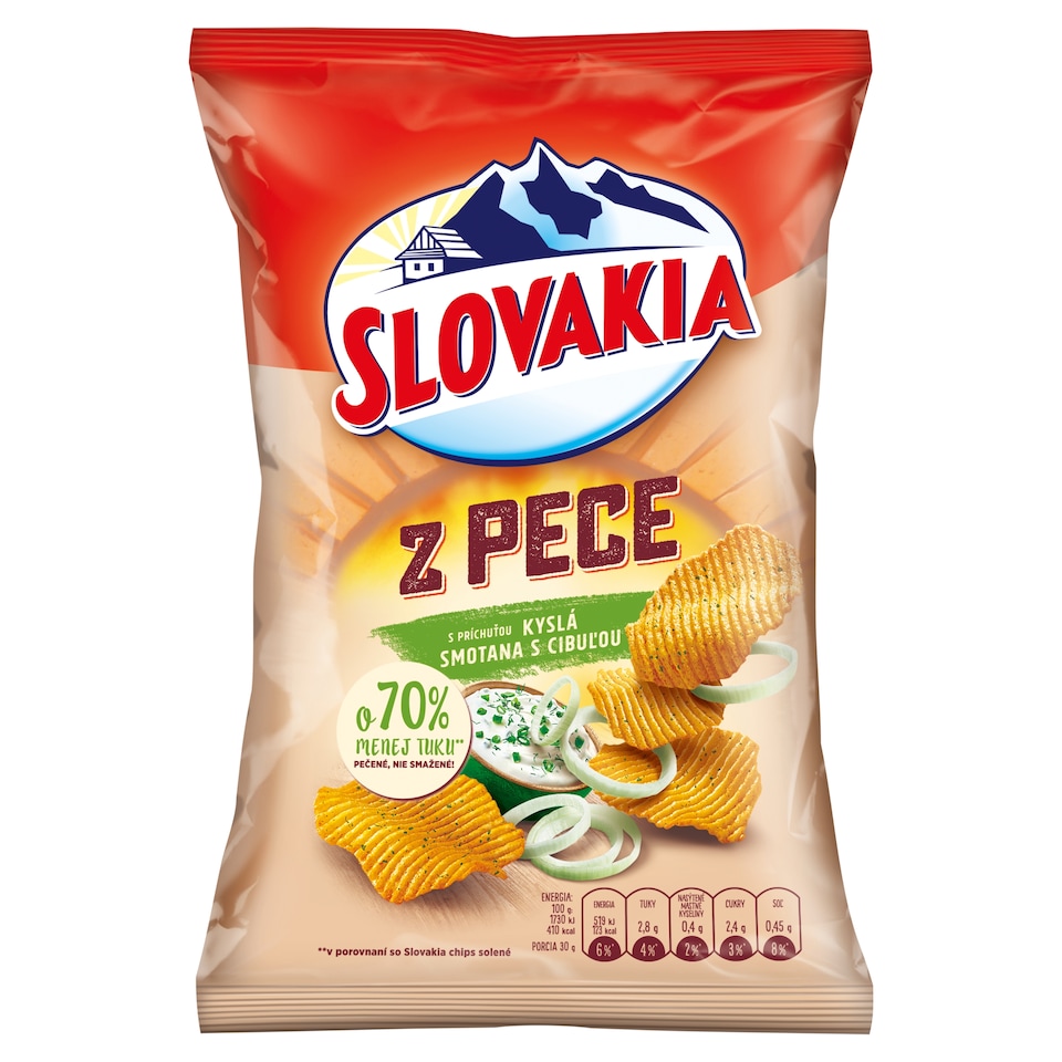 Slovakia Z Pece S príchuťou kyslá smotana s cibuľou 100 g