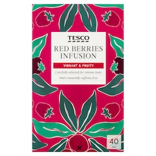 Tesco Red Berries 40 Tea Bags 120G
