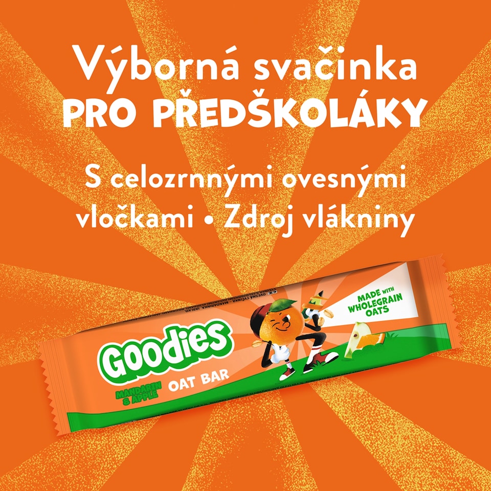 Obrázek 1 pro produkt Goodies ovesná tyčinka mandarinka a jablko 23g