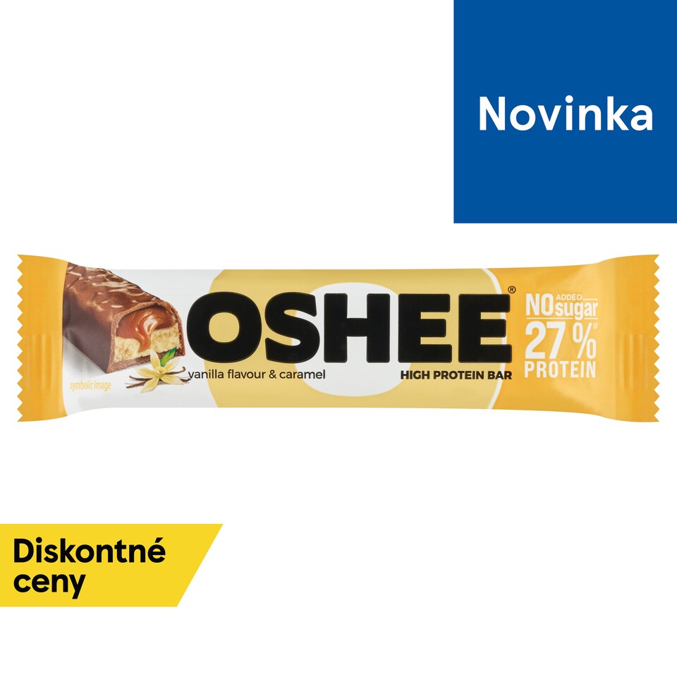 obrázok 1 z Oshee Tyčinka z mliečnej čokolády s náplňou s vanilkovou a karamelovou príchuťou 49 g