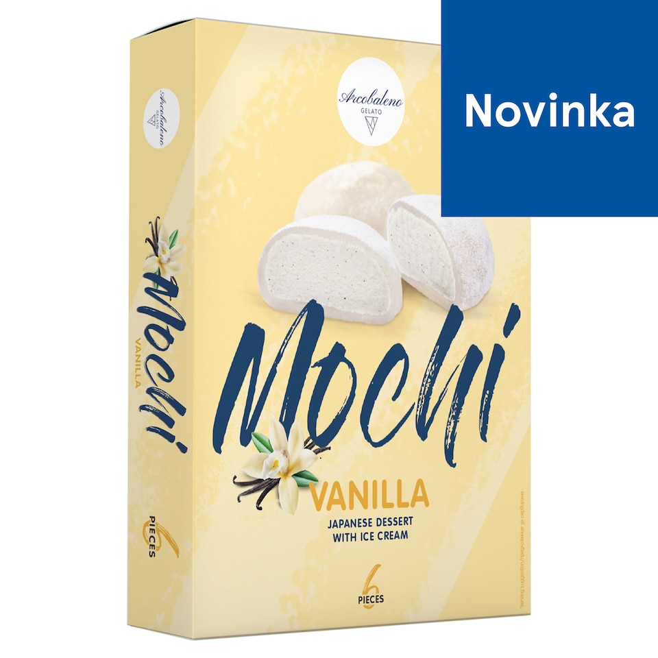 Arcobaleno Gelato Mochi Vanilla Dessert with Ice Cream 6 x 35 g (210 g)