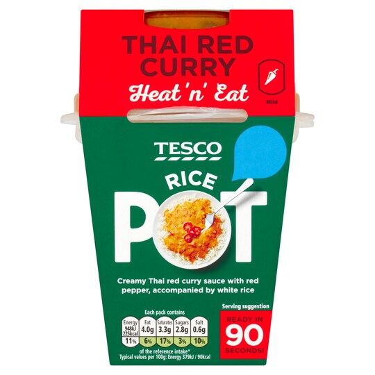 Tesco Rice Pot Thai Red Curry 250g Tesco Groceries