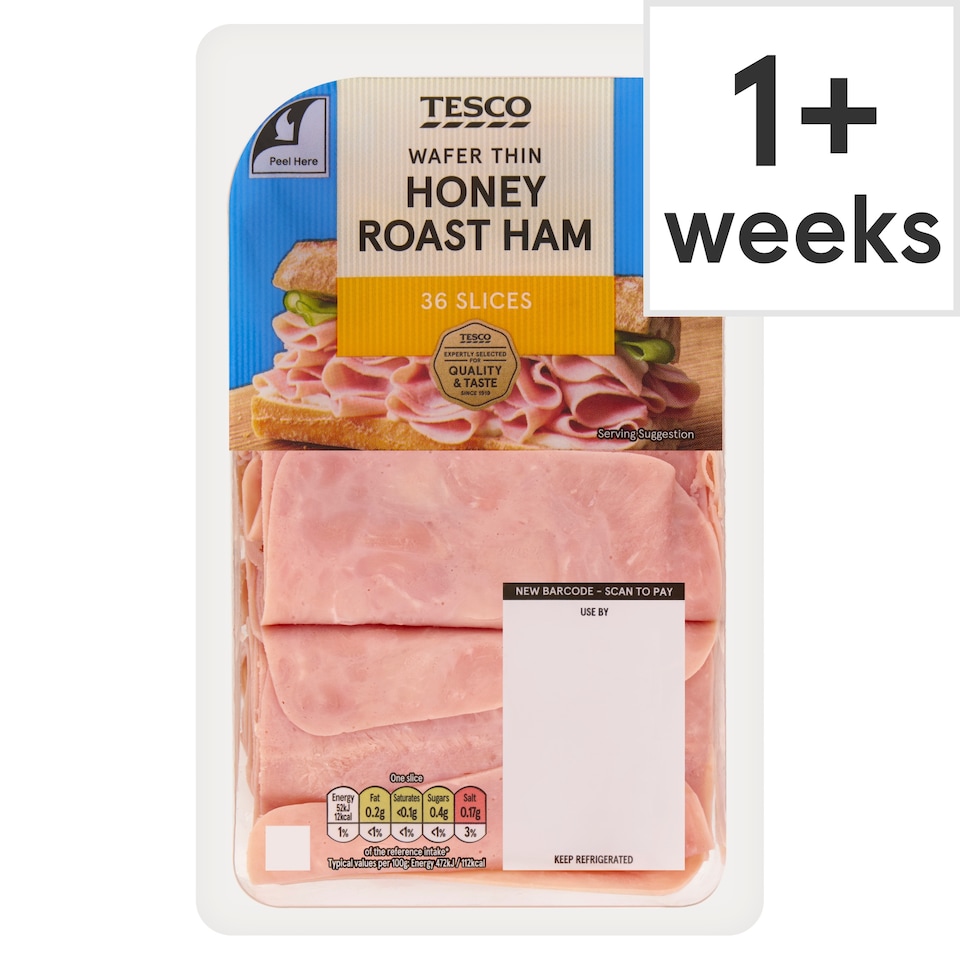 Tesco Wafer Thin Honey Roast Ham Slices 400g
