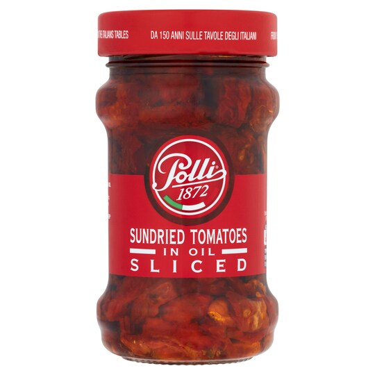 Polli Sundried Sliced Tomatoes In Oil 190G Tesco Groceries
