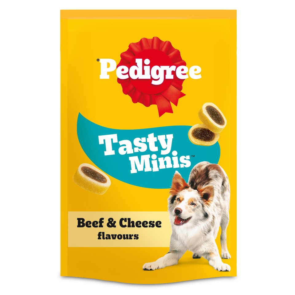 image 1 of Pedigree Tasty Minis Adult Dog Treats Beef & Cheese 140g