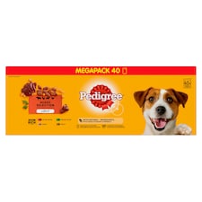 Pedigree Adult Wet Dog Food Pouches Mixed in Jelly 40x100g