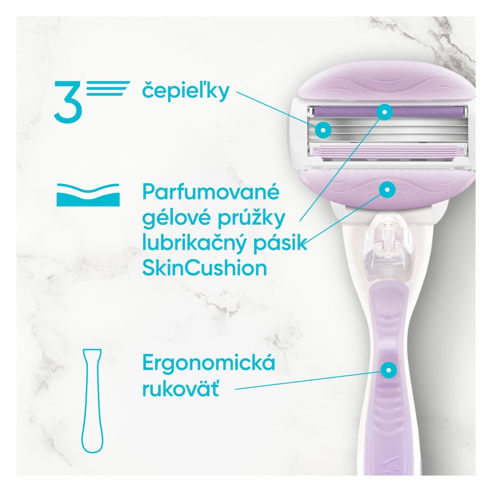 obrázok 1 z Gillette Venus ComfortGlide Dámske Holiace Hlavice Breeze, Náhradné Holiace Hlavice