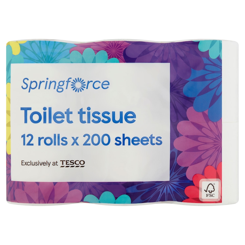 Spring Force 12 Roll Toilet Tissue
