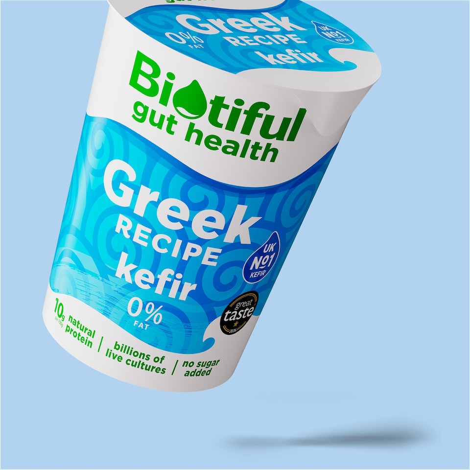image 1 of Biotiful Gut Health Greek Recipe Strained Kefir Yogurt 0% Fat 450g