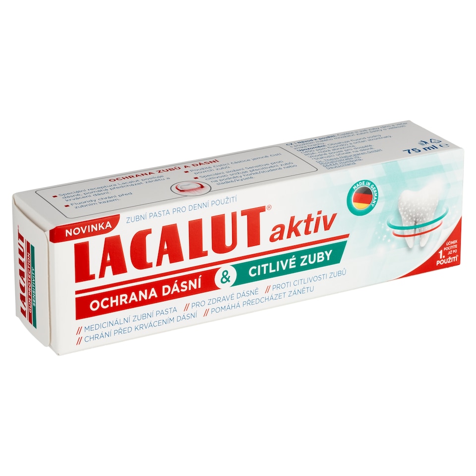 Obrázek 1 pro produkt Lacalut Aktiv ochrana dásní & citlivé zuby zubní pasta 75ml