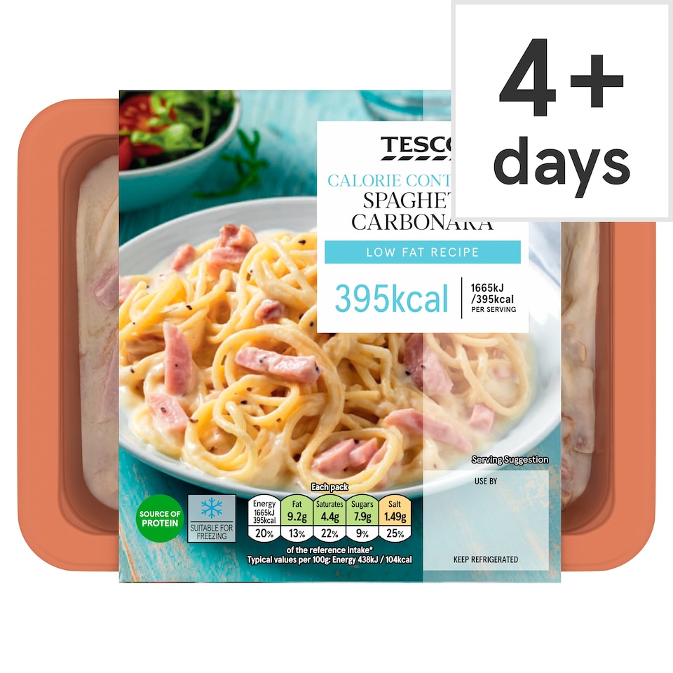 Tesco Calorie Controlled Spaghetti Carbonara 380G
