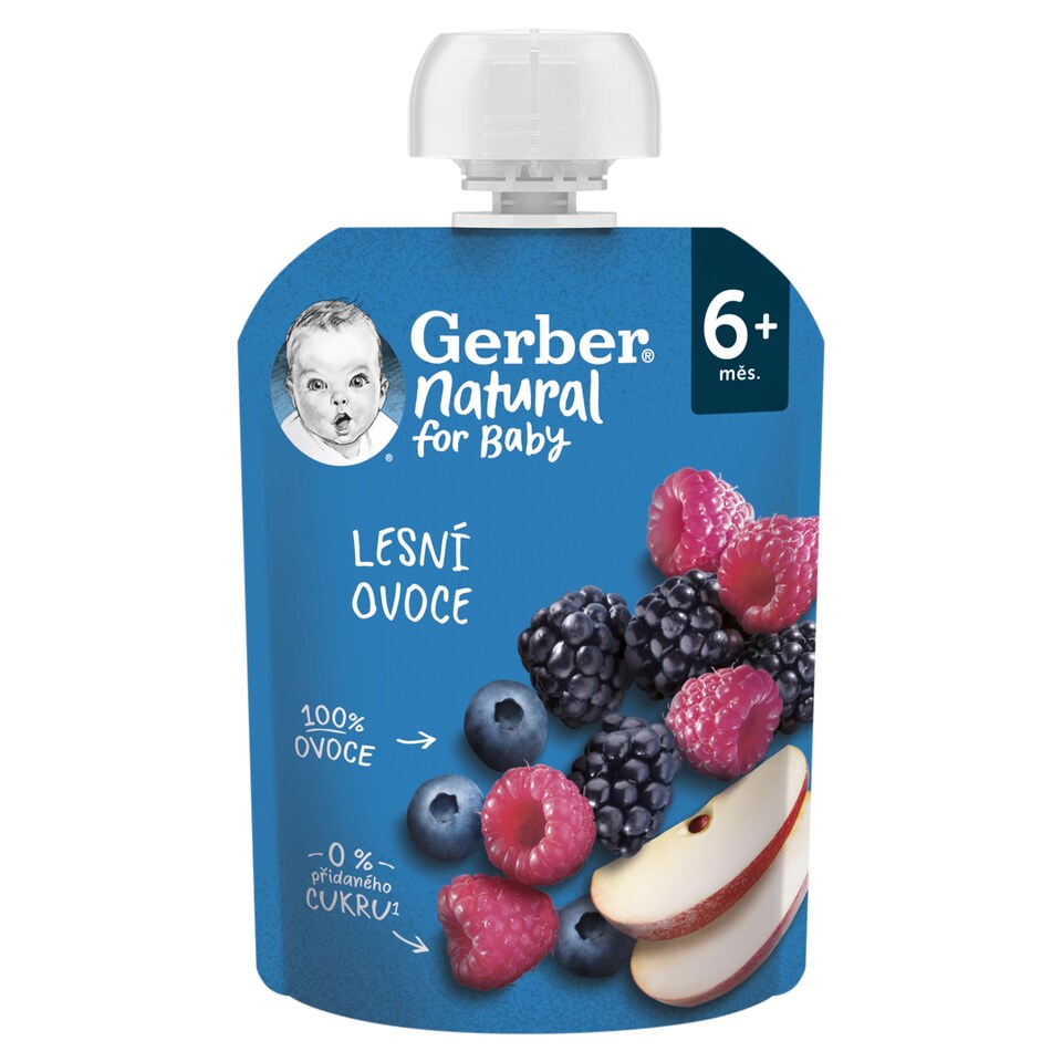 Gerber alma-erdei gyümölcs gyümölcspüré, 6 hónapos kortól 90 g