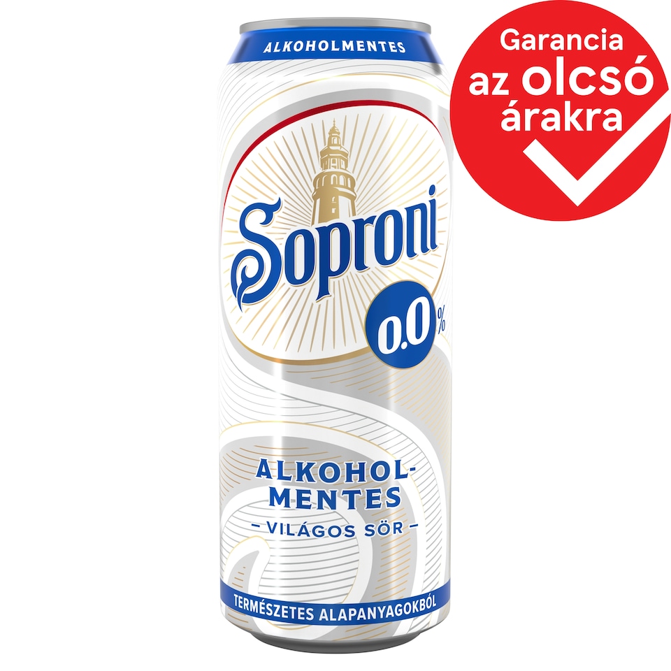 Soproni alkoholmentes világos sör 0,0% 500 ml