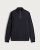 image 4 of F&F Cotton Rich Twill Textured High Neck Sweatshirt in Navy