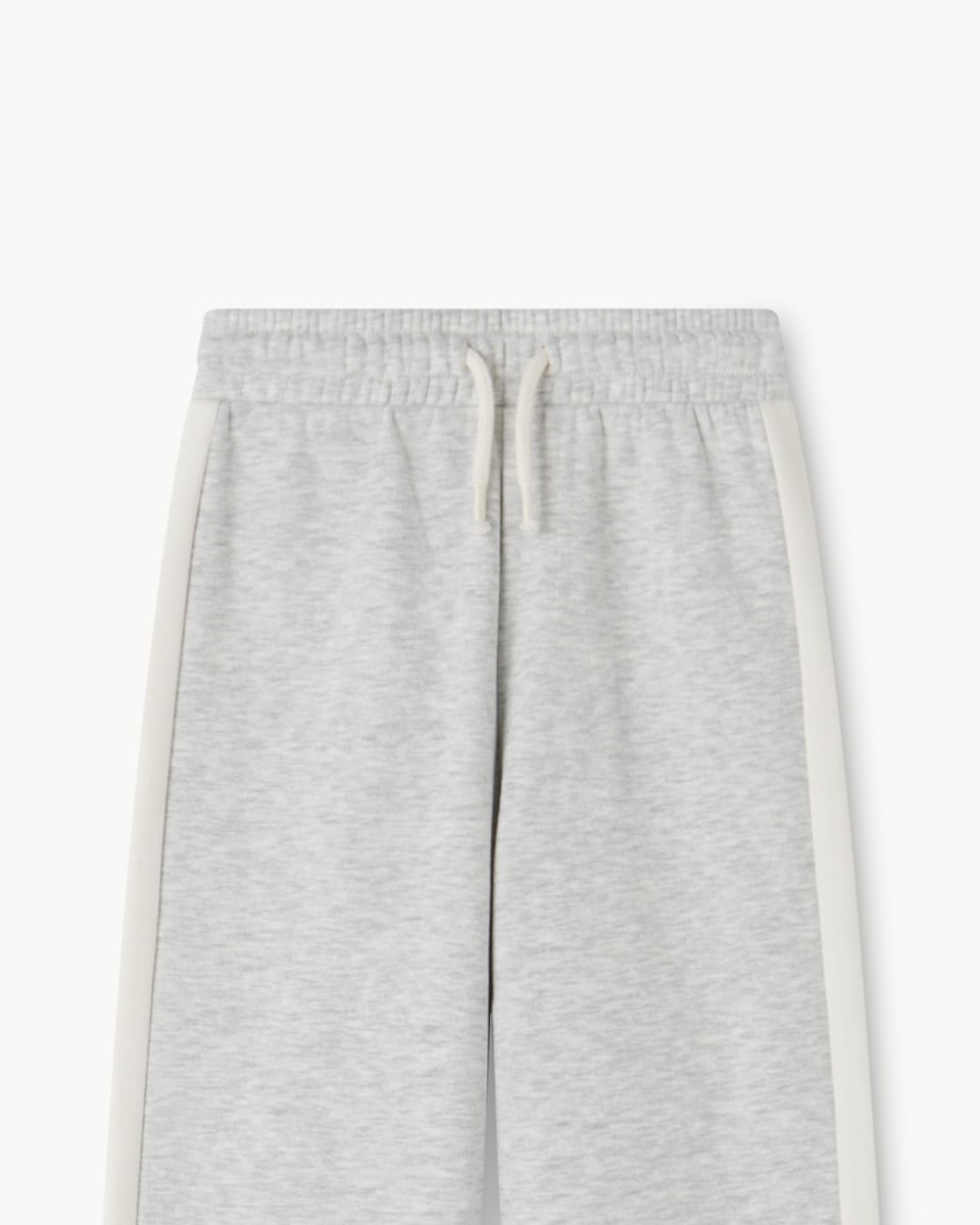 image 1 of F&F Boys Cotton Rich Slogan Sweatshirt and Joggers Set in Grey Marl