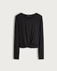 image 5 of F&F Active Long Sleeved Cross Over Top in Black