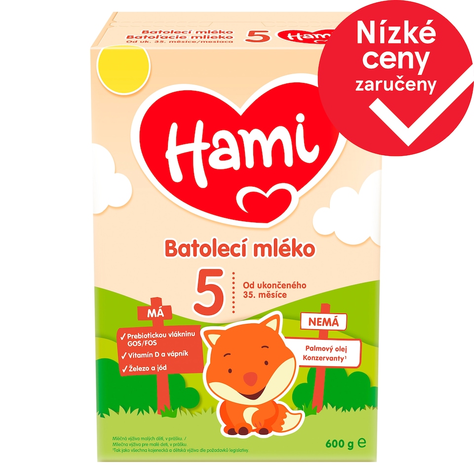 Obrázek 1 pro produkt Hami 5 batolecí mléko od uk. 35. měsíce 600g